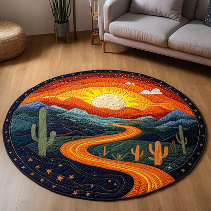 Sunset Canyon Quilted Round Mat NCU0NT4439