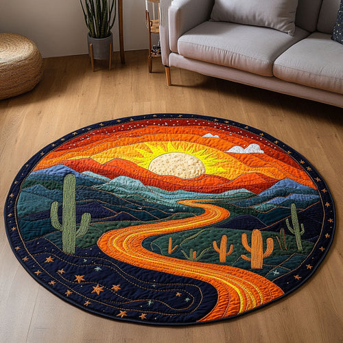 Sunset Canyon Quilted Round Mat NCU0NT4439