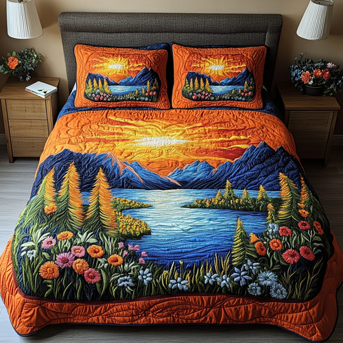 Sunset Crest 3-Piece Quilted Bedding Set NCU0VL2224
