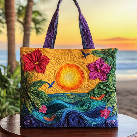 Sunset Cruise Quilted Tote Bag NCU0VL2747