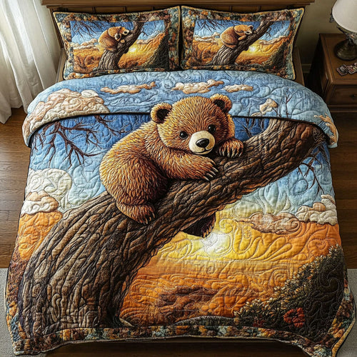 Sunset Cub 3-Piece Quilted Bedding Set NCU0NT3868