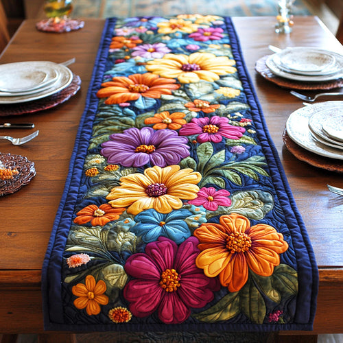 Sunset Daisy Glow Quilted Table Runner NCU0TD700