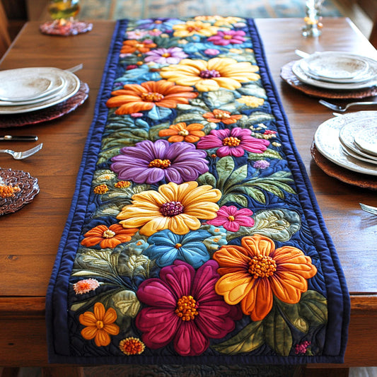 Sunset Daisy Glow Quilted Table Runner NCU0TD700