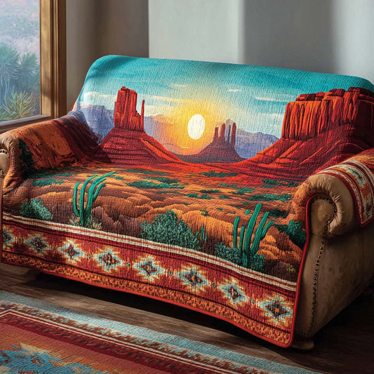 Sunset Desert Vista Quilted Sofa Cover NCU0XD1839