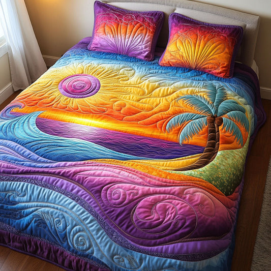 Sunset Dream 3-Piece Quilted Bedding Set NCU0NT5561