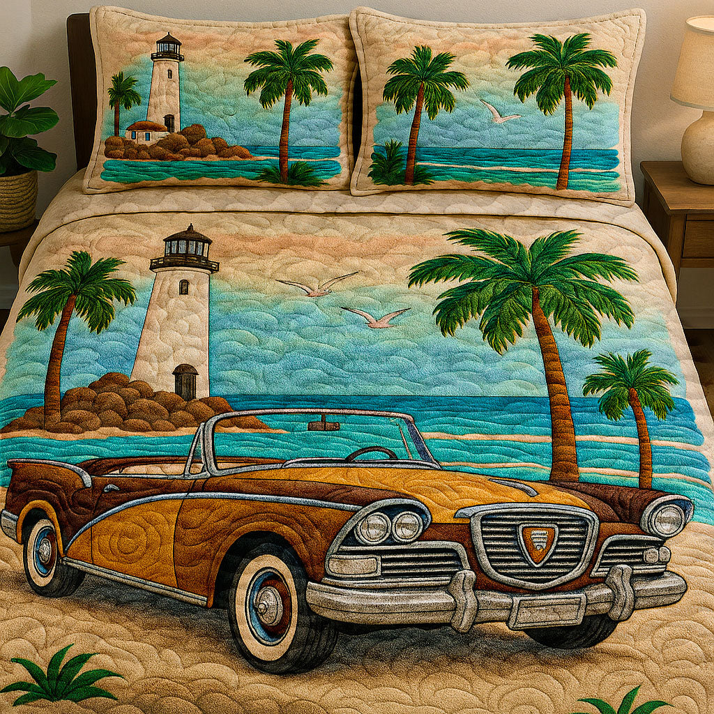 Sunset Drive 3-Piece Quilted Bedding Set NCU0NT6115