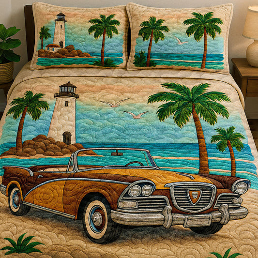 Sunset Drive 3-Piece Quilted Bedding Set NCU0NT6115