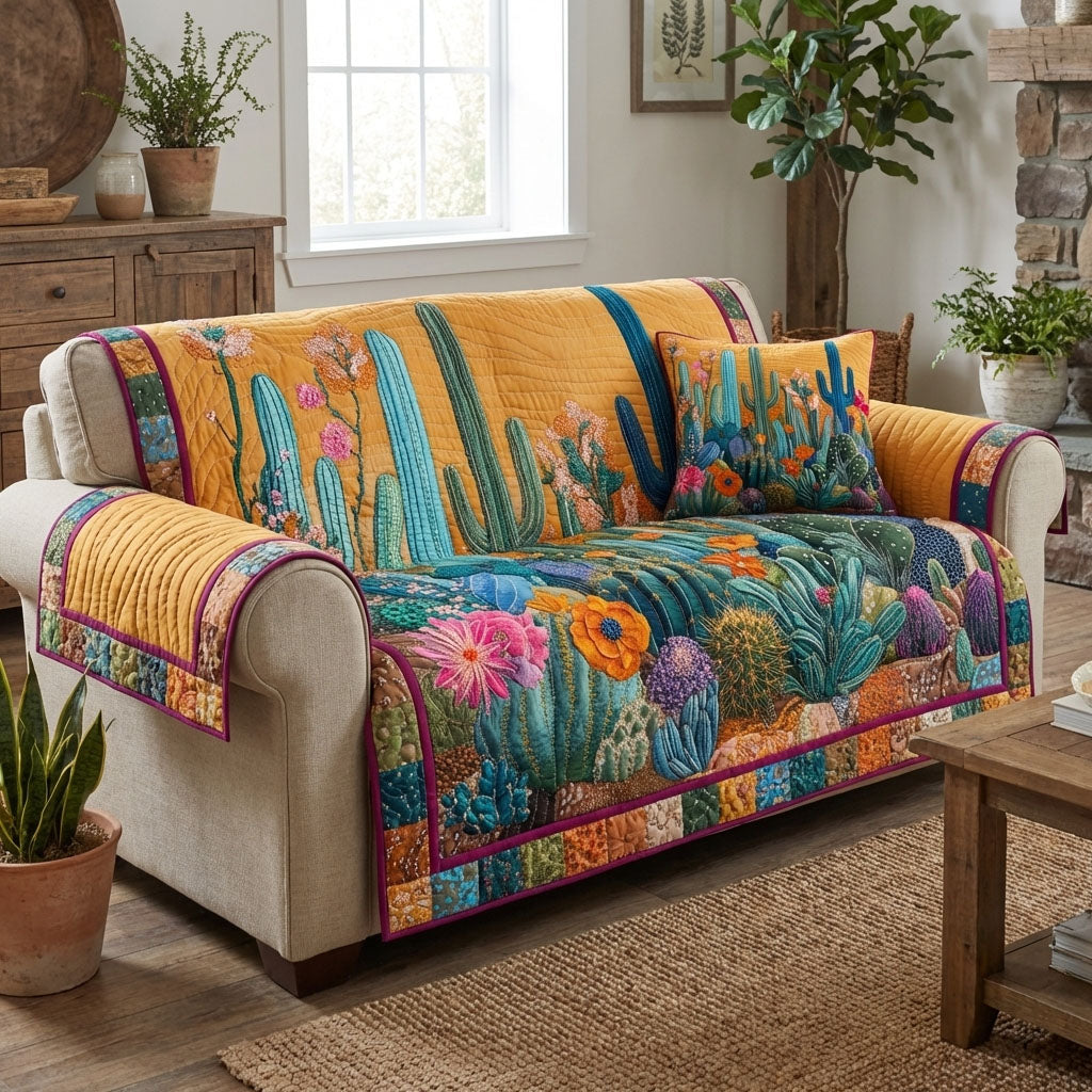 Sunset Dunes Quilted Sofa Cover NCU0DK12240