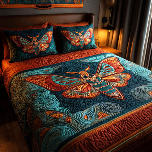 Sunset Emberwing 3-Piece Quilted Bedding Set NCU0TV181