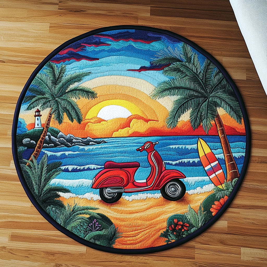 Sunset Escape Quilted Round Mat NCU0NT5570