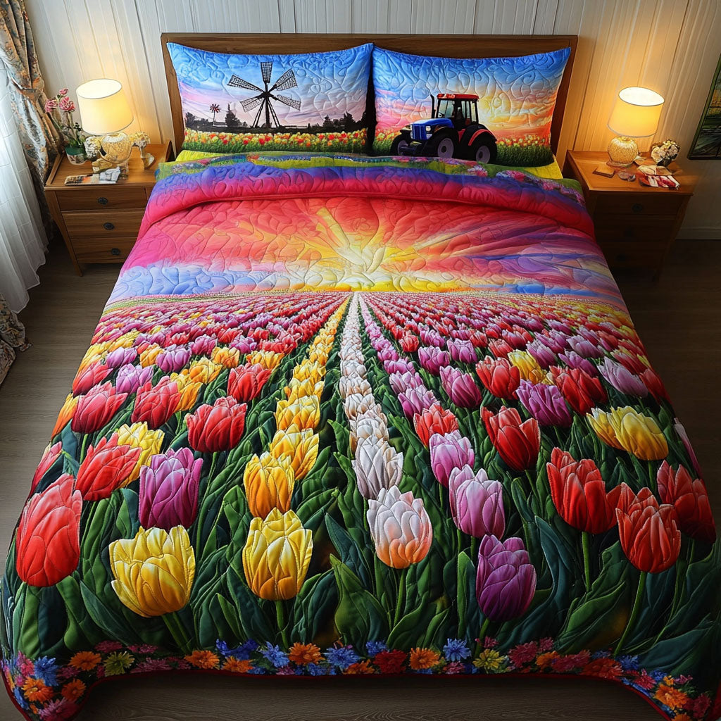 Sunset Farm Drive 3-Piece Quilted Bedding Set NCU0NT6633