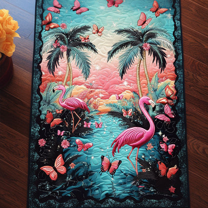 Sunset Flamingo Bliss Quilted Table Runner NCU0NT4934
