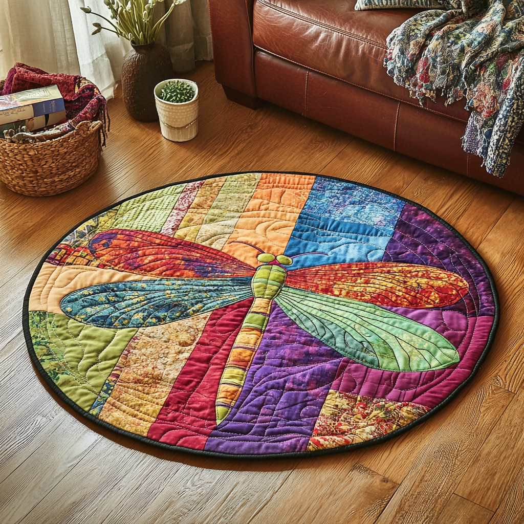 Sunset Flight Quilted Round Mat NCU0VH3129