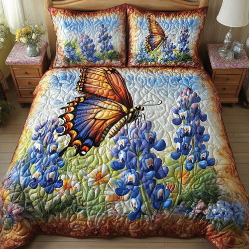 Sunset Flutter 3-Piece Quilted Bedding Set NCU0NT5838