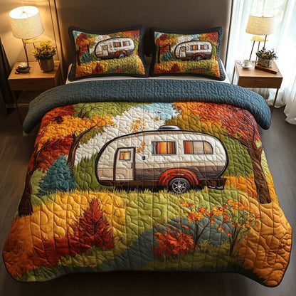 Sunset Forest Camper 3-Piece Quilted Bedding Set NCU0NT8666