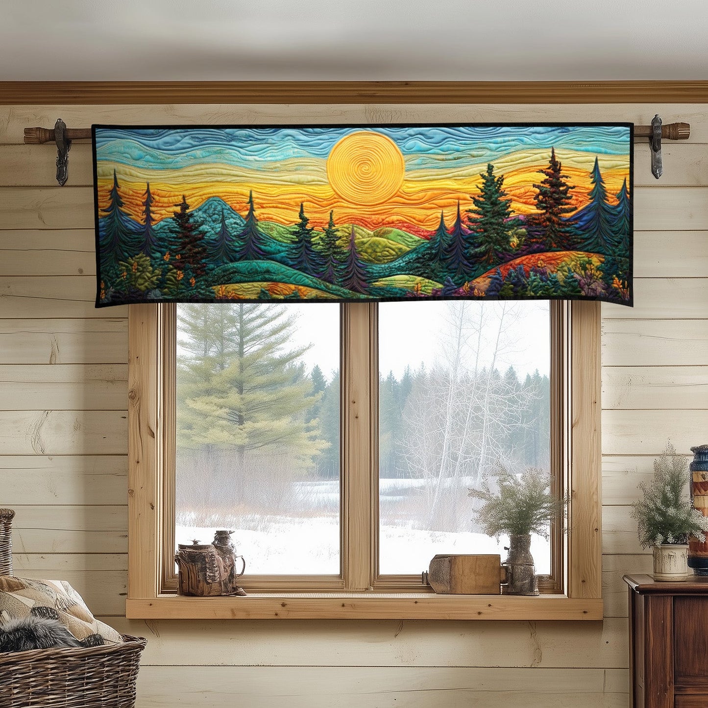 Sunset Forest Quilted Valance NCU0NT7186