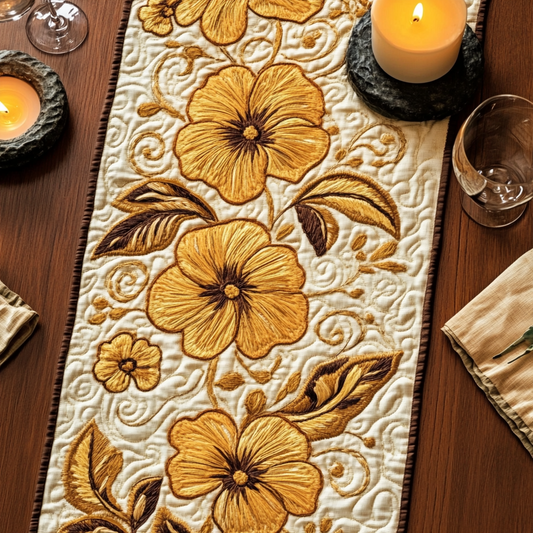 Sunset Garden Quilted Table Runner NCU0VH4905