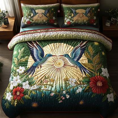 Sunset Glide 3-Piece Quilted Bedding Set NCU0VH3406