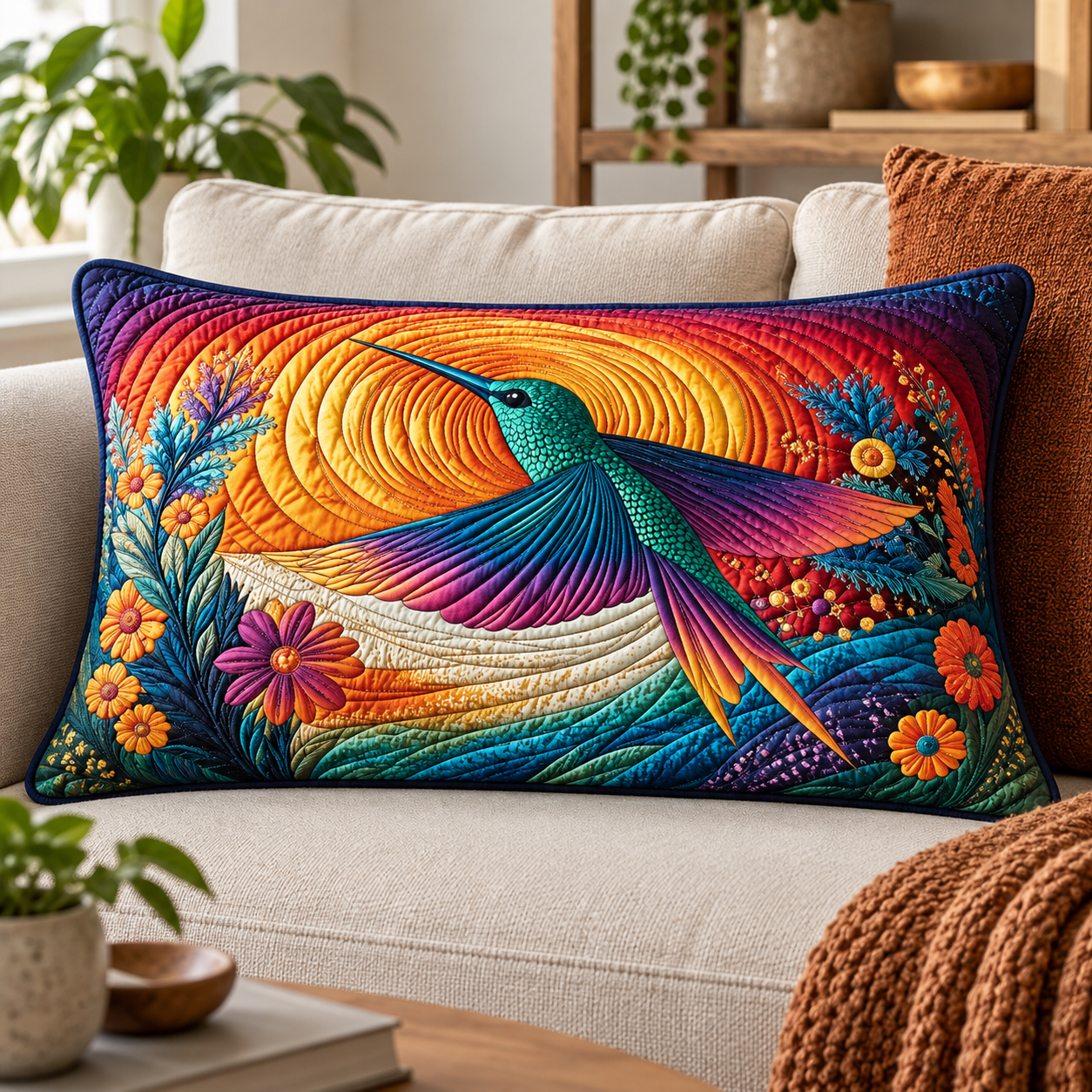 Sunset Glide Quilted Bedding Pillow Case NCU0VL1236