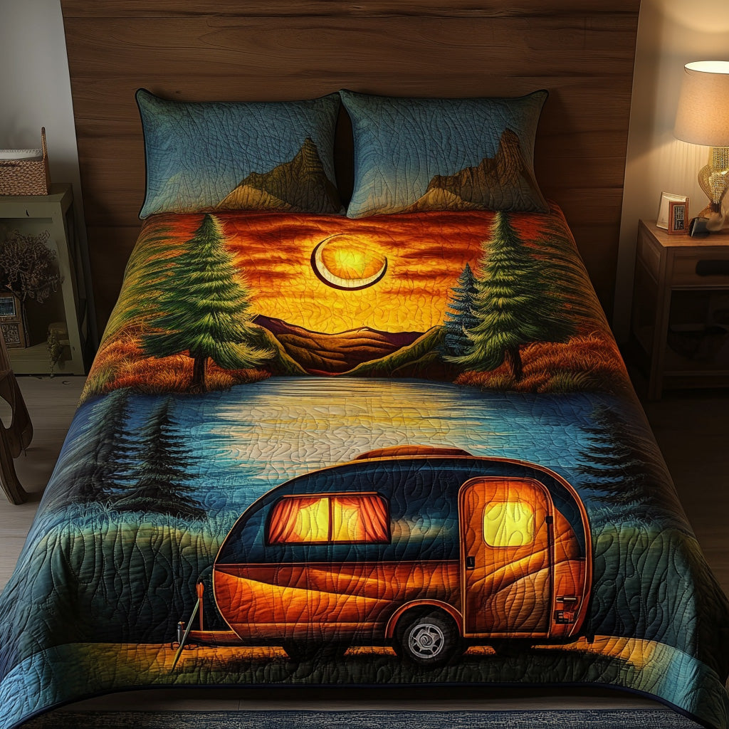 Sunset Haven 3-Piece Quilted Bedding Set NCU0NT5967