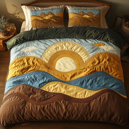 Sunset Hills 3-Piece Quilted Bedding Set NCU0NT2985