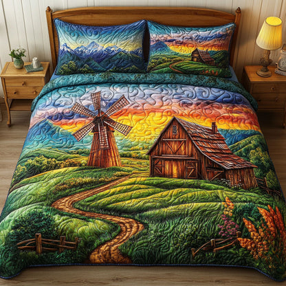 Sunset Hills 3-Piece Quilted Bedding Set NCU0NT5457