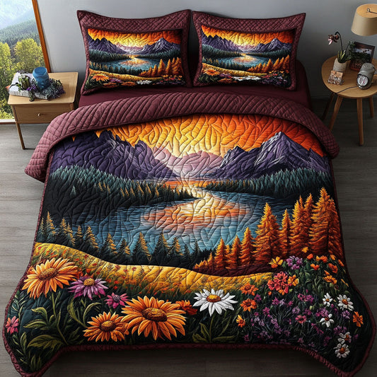 Sunset Hills 3-Piece Quilted Bedding Set NCU0PT7760