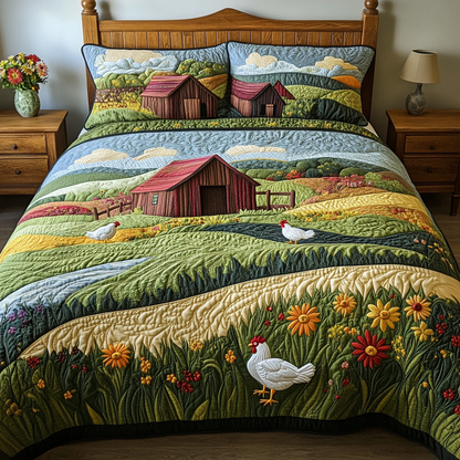 Sunset Homestead 3-Piece Quilted Bedding Set NCU0DK5837
