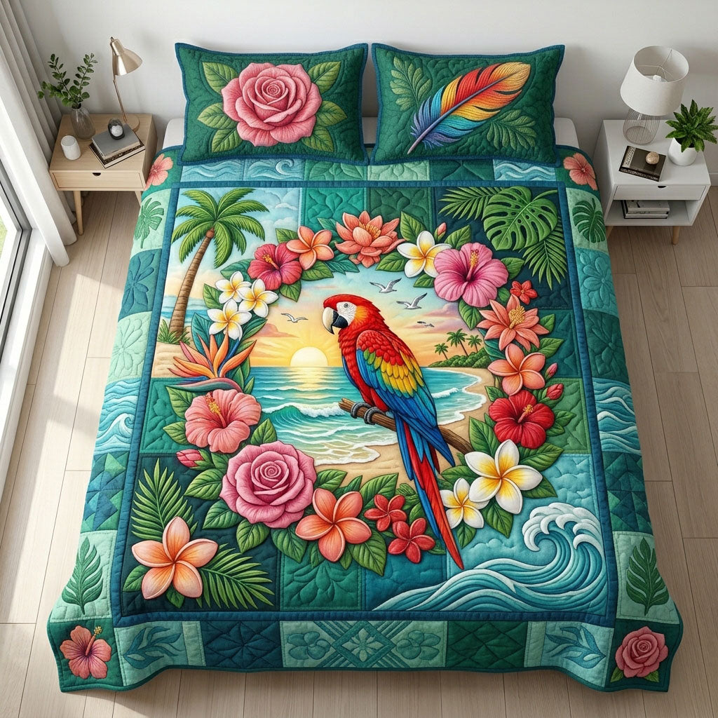 Sunset Horizon 3-Piece Quilted Bedding Set NCU0TD2672