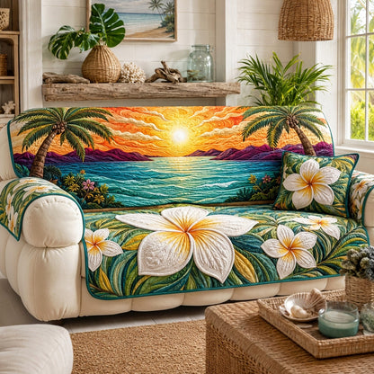Sunset Lagoon Quilted Sofa Cover NCU0TV1984