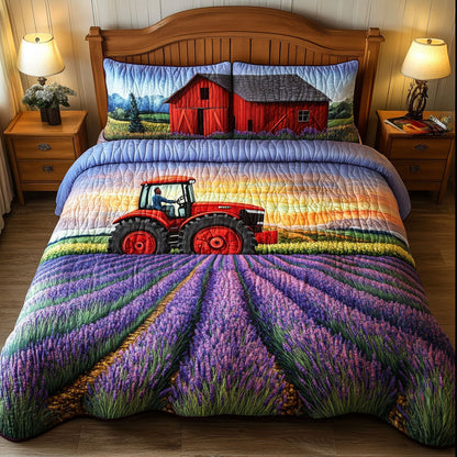 Sunset Lavender 3-Piece Quilted Bedding Set NCU0NT6770