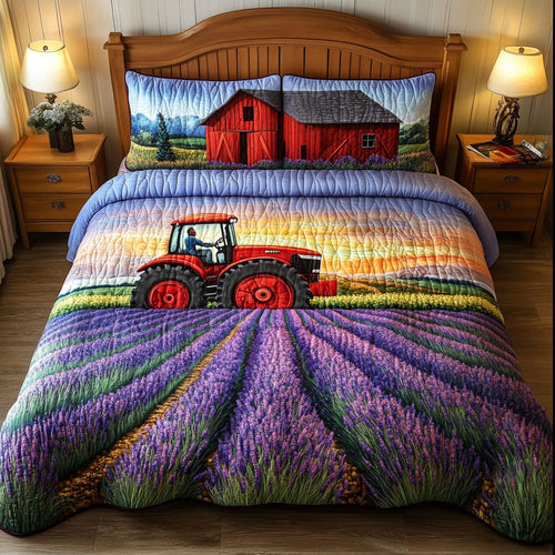 Sunset Lavender 3-Piece Quilted Bedding Set NCU0NT6770