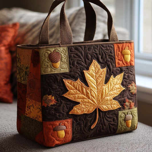 Sunset Leaves Quilted Tote Bag NCU0NT9051