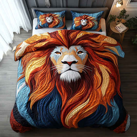 Sunset Mane 3-Piece Quilted Bedding Set NCU0DV2913