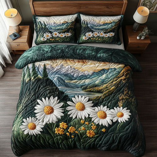 Sunset Meadow 3-Piece Quilted Bedding Set NCU0NT6003