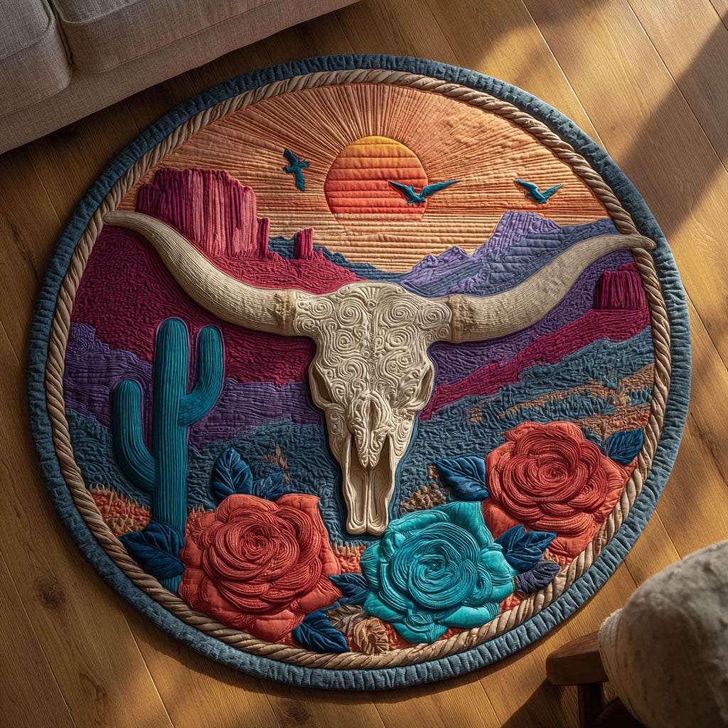 Sunset Mesa Quilted Round Mat NCU0TV049