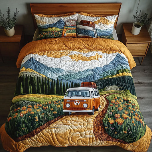 Sunset Nomad 3-Piece Quilted Bedding Set NCU0PT4302