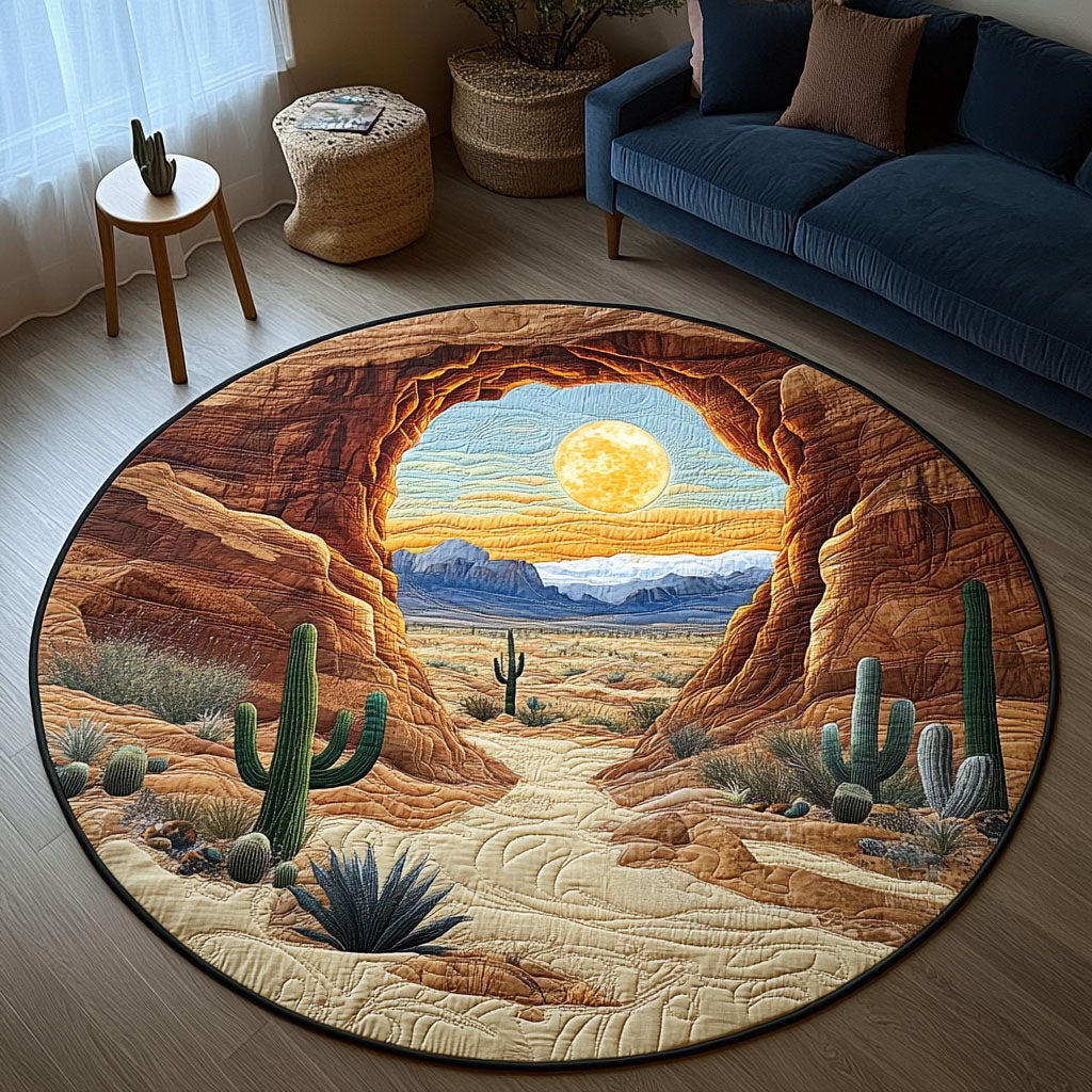 Sunset Oasis Quilted Round Mat NCU0PT5501