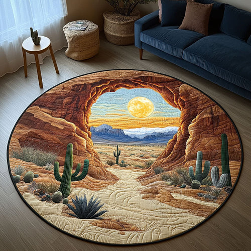 Sunset Oasis Quilted Round Mat NCU0PT5501