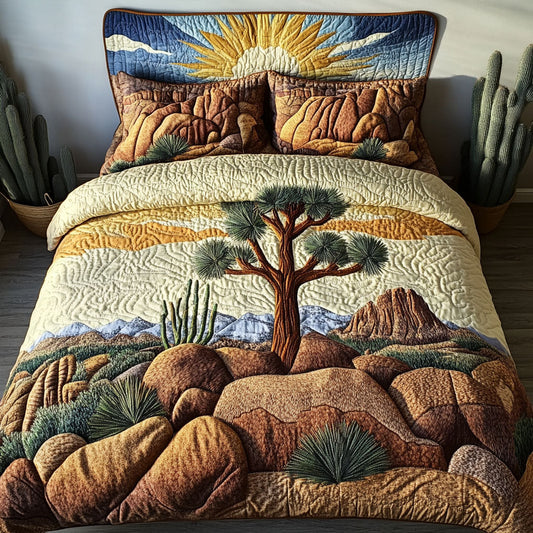 Sunset Over Joshua 3-Piece Quilted Bedding Set NCU0PT6280
