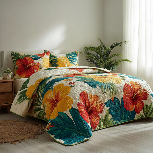 Sunset Paradise 3-Piece Quilted Bedding Set NCU0VL3431