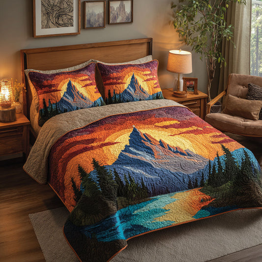 Sunset Path 3-Piece Quilted Bedding Set NCU0TV551