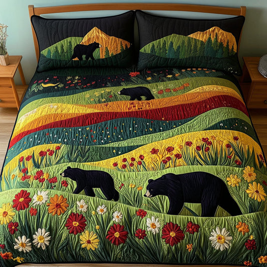 Sunset Paws 3-Piece Quilted Bedding Set NCU0NT5376