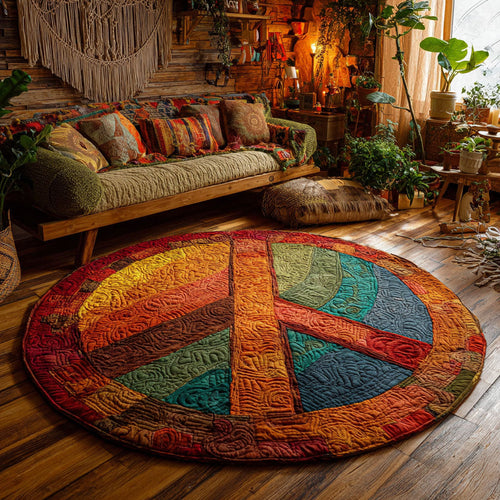 Sunset Peace Quilted Round Mat NCU0TV184