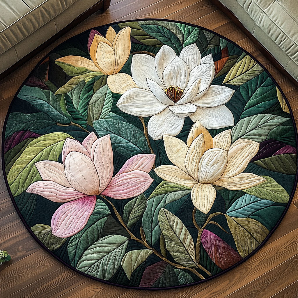 Sunset Petals Quilted Round Mat NCU0NT4218