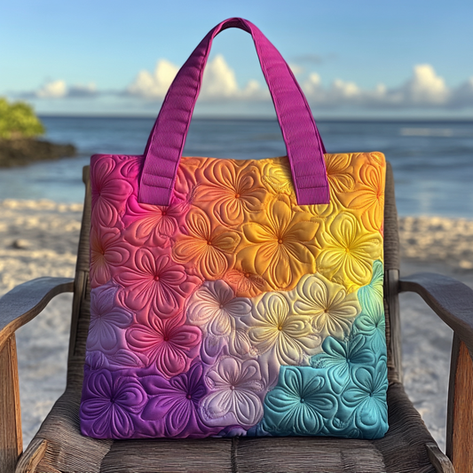 Sunset Petals Quilted Tote Bag NCU0VL2757