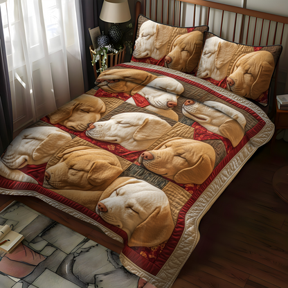 Sunset Retriever 3-Piece Quilted Bedding Set NCU0DK1347