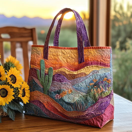 Sunset Ridge Quilted Tote Bag NCU0VL2790
