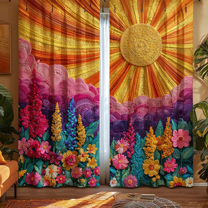 Sunset Ridge Waves Quilted Curtains NCU0XD2046