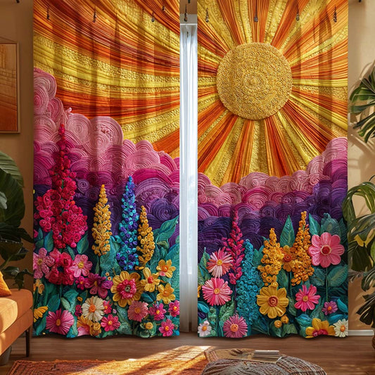 Sunset Ridge Waves Quilted Curtains NCU0XD2046